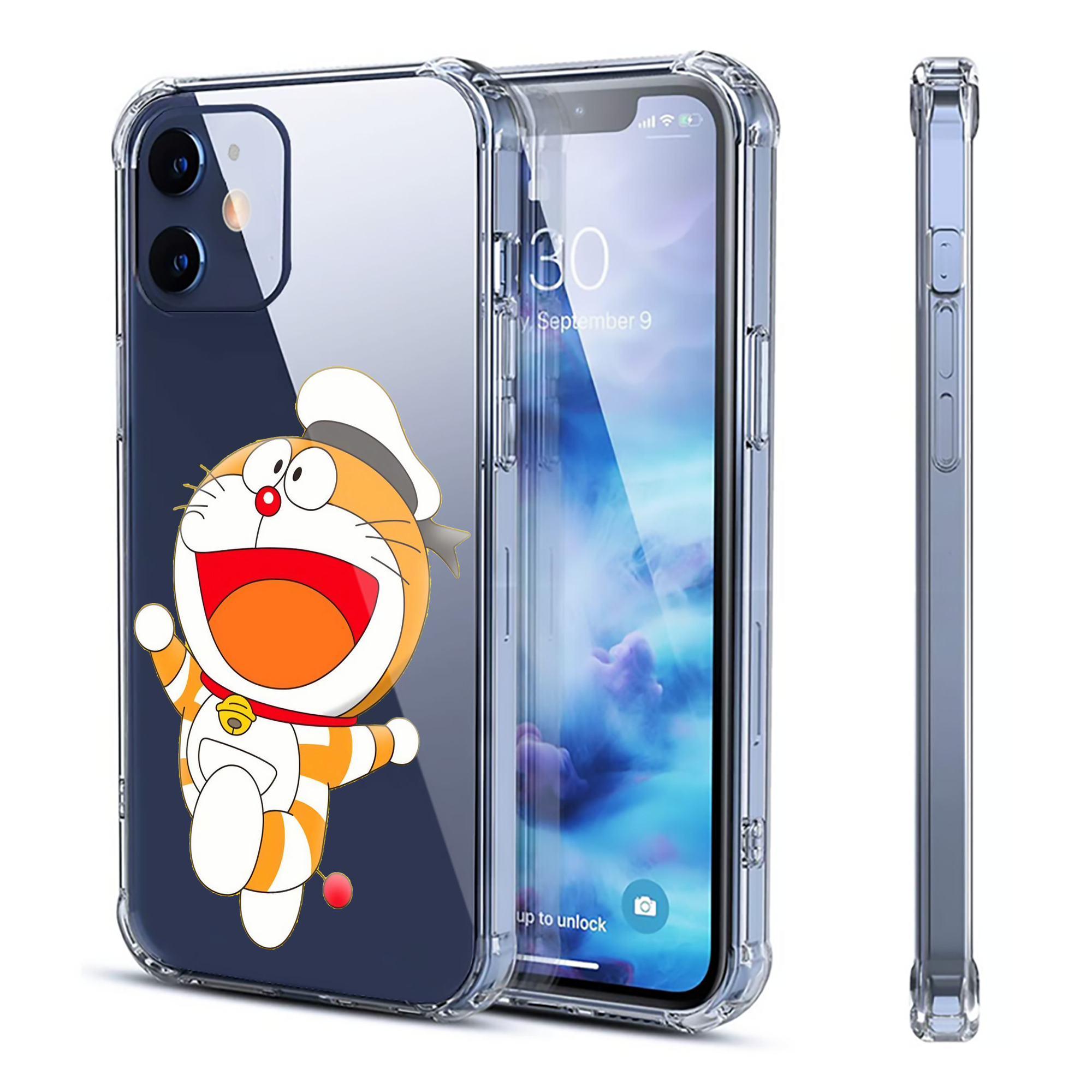 （画像用） ドラえもん Doraemon 【iPhone 12シリーズ対応】透明スマホケース（クリアソフトケース）